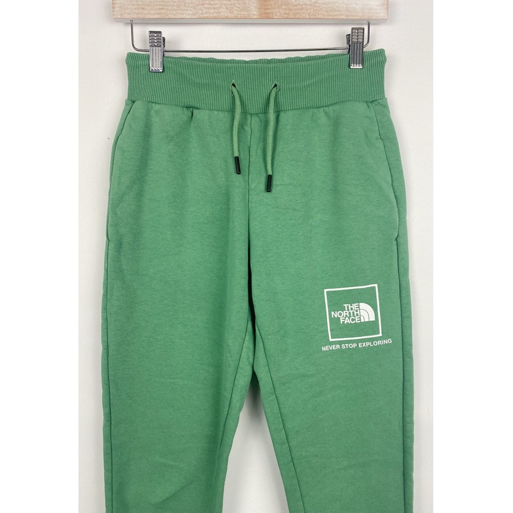 The North Face Womens Box Logo Joggers XS Green Athletic Loungewear High Waisted - Picture 3 of 10